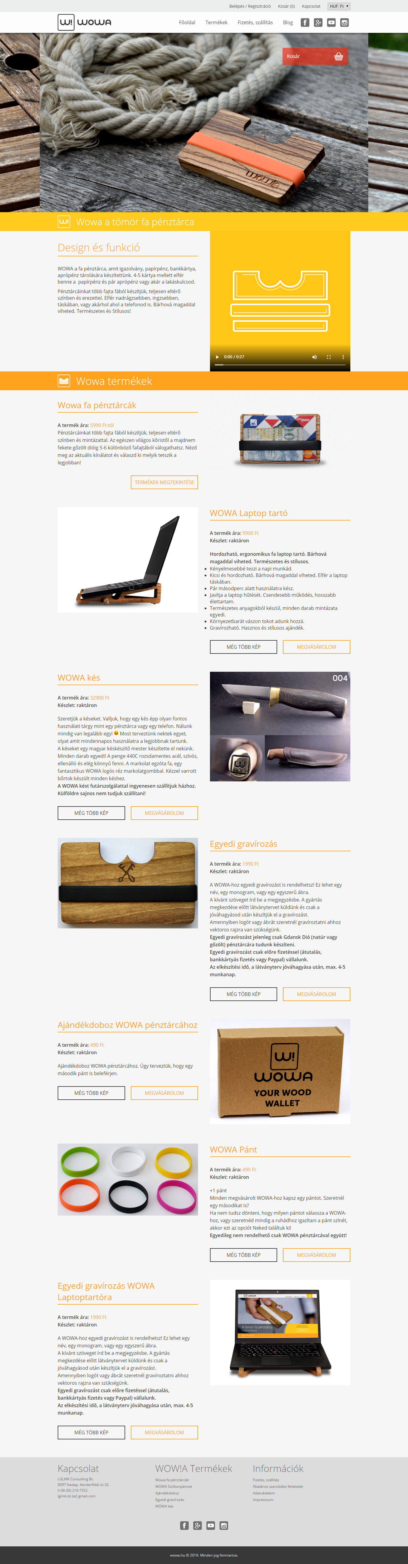 Wowa webshop, főkép